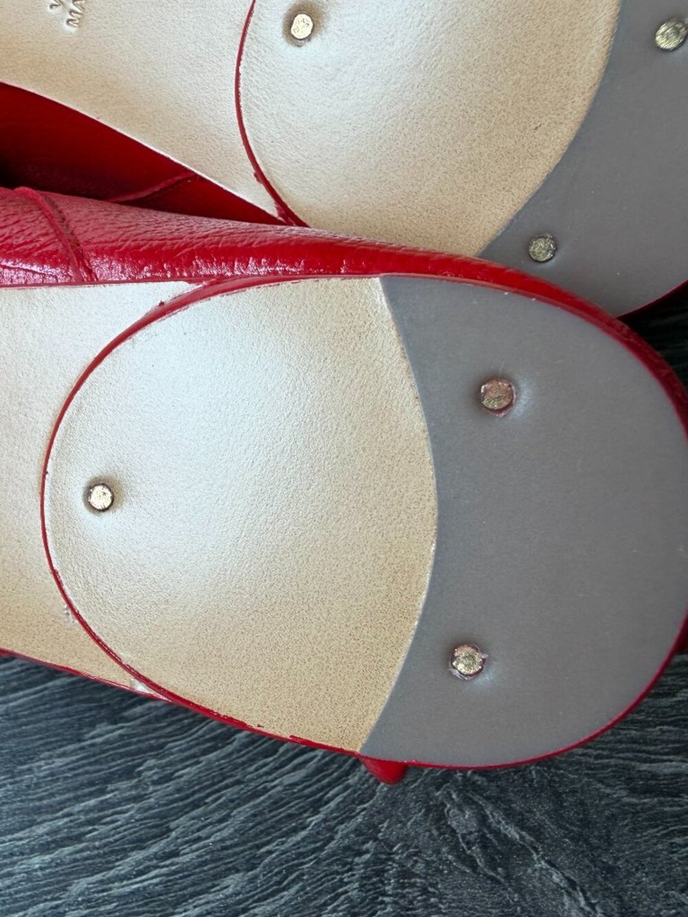 Maison Margiela Women's Red Tabi New Ballerina 37 - Picture 11 of 12